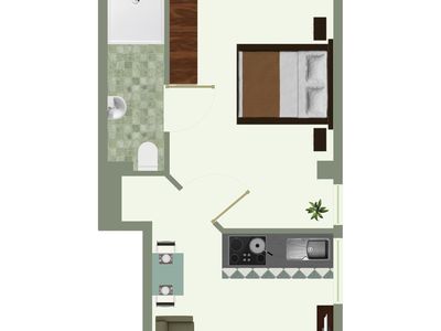 Ferienwohnung für 2 Personen (30 m²) in Spiekeroog 10/10