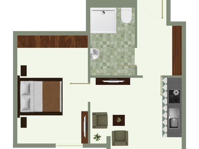 Ferienwohnung für 2 Personen (30 m²) in Spiekeroog 10/10