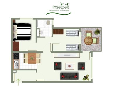 Ferienwohnung für 4 Personen (51 m²) in Spiekeroog 10/10