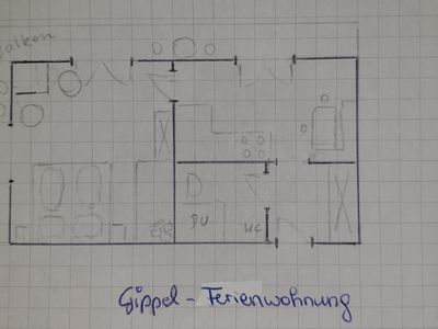 Ferienwohnung Gippel Grundriss