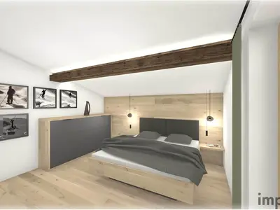 Schlafzimmer Wohnung Diamant mit Balkon
