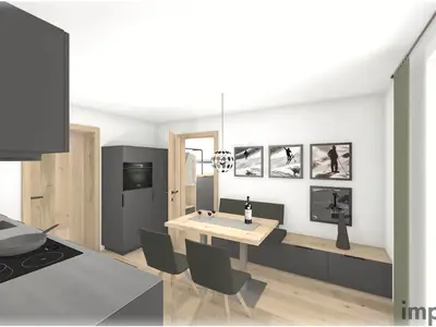 Küche Essbereich Wohnung Kristall