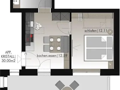 Grundriss Wohnung Kristall