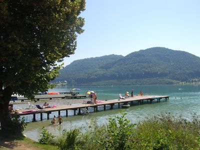 Strand mit Steg