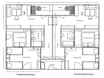 Grundriss Ferienwohnungen