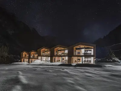Chalet Aussen Nacht TT