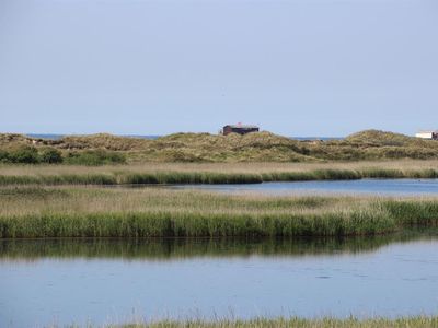 Blick vom Ordinger Deich zum Strand