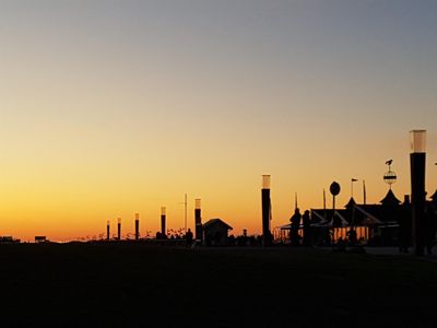 Sonnenuntergang auf der Promenade