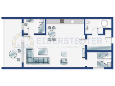 Ferienwohnung für 3 Personen (47 m²) in St. Peter-Ording 3/10