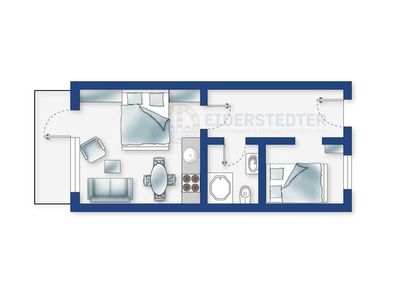 Ferienwohnung für 3 Personen (42 m²) in St. Peter-Ording 5/10