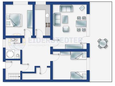 Ferienwohnung für 4 Personen (55 m²) in St. Peter-Ording 3/10