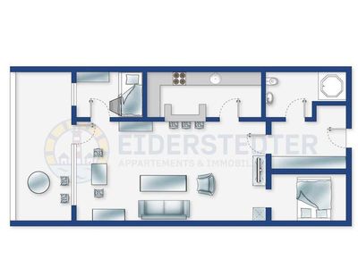 Ferienwohnung für 4 Personen (47 m²) in St. Peter-Ording 3/10