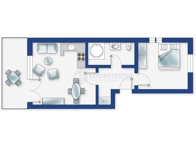 Ferienwohnung für 3 Personen (43 m²) in St. Peter-Ording 4/10