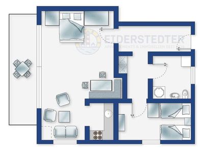 Ferienwohnung für 4 Personen (48 m²) in St. Peter-Ording 4/10