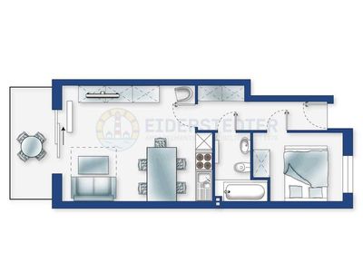 Ferienwohnung für 4 Personen (40 m²) in St. Peter-Ording 7/10