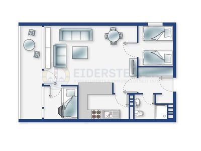 Ferienwohnung für 4 Personen (47 m²) in St. Peter-Ording 8/10