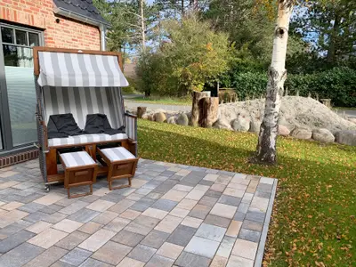 Terrasse mit Strandkorb