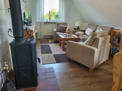 Wohnbereich mit Kaminofen