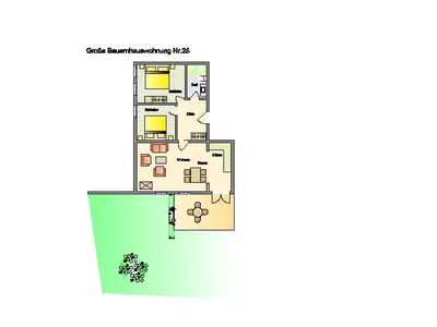 Große Bauernhauswohnung Grundriss