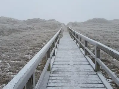 Eisige Landschaft am Hungerhamm