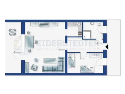 Ferienwohnung für 3 Personen (43 m²) in St. Peter-Ording 5/10