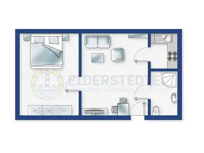 Ferienwohnung für 2 Personen (34 m²) in St. Peter-Ording 2/10