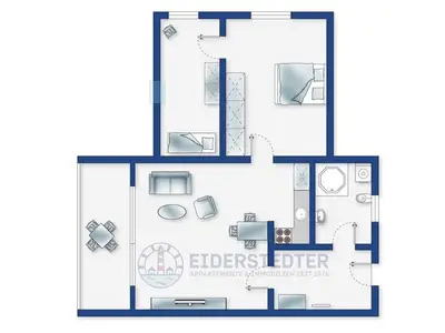 Ferienwohnung für 3 Personen (55 m²) in St. Peter-Ording 4/10
