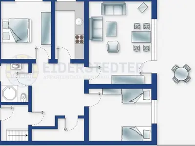 Ferienwohnung für 4 Personen (55 m²) in St. Peter-Ording 3/10
