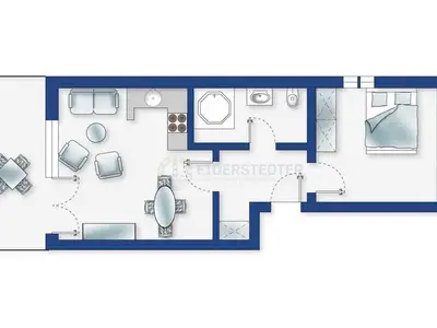 Ferienwohnung für 3 Personen (43 m²) in St. Peter-Ording 4/10
