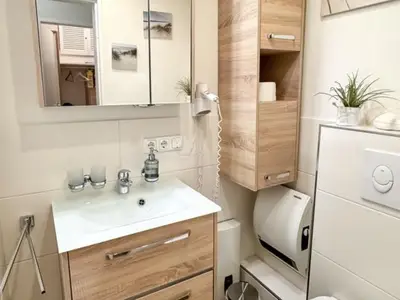 Das Badezimmer - klein, aber fein