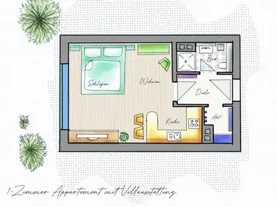 Der Grundriss des Apartment RELAX