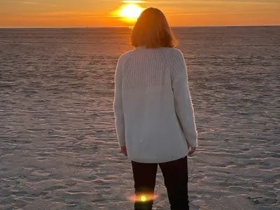 Sonnenuntergang am Böhlerstrand