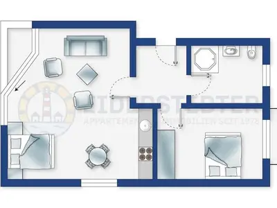 Ferienwohnung für 4 Personen (42 m²) in St. Peter-Ording 3/10