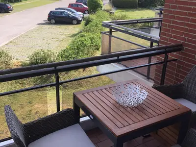 Balkon mit Waldblick