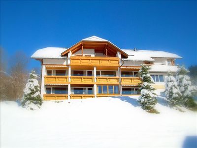 Süd-Balkone im Wintersonnenschein - Haus Löger