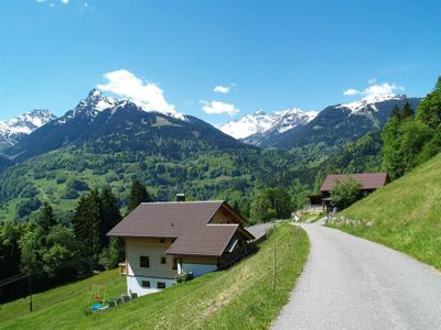 Hausansicht Panorama mit Stall