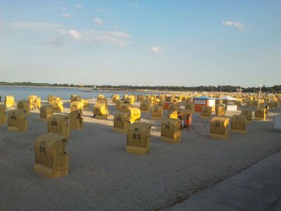 Der weiße Sandstrand von Travemünde