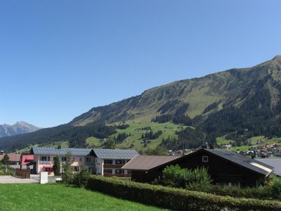 Blick vom Haus Richtung Söllereck-Nebelhorn