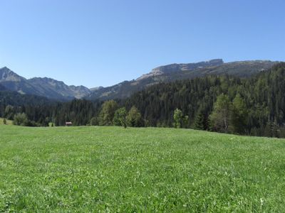 Blick vom Haus zum Ifen