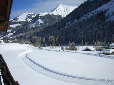 Blick auf die Loipe