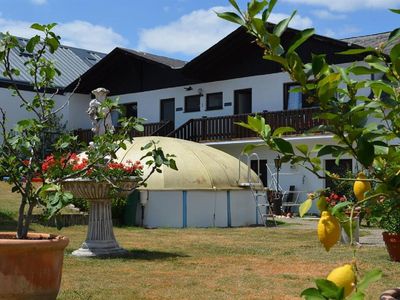 Schwimmbecken_im_Garten_u_Blick_auf_FeWo_Riesling