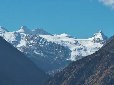 Gletscherblick vom Balkon