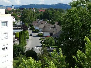 Blick auf Stadt Isny vom Balkon aus
