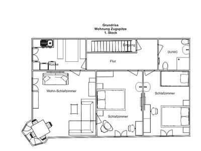 Grundriss Wohnung Zugspitze