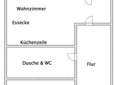 Ferienwohnung Lütje Seute, Dorf, Grundriss