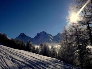 Erste Spuren in den Schnee ziehen....