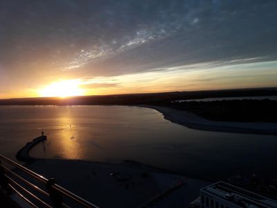 Sonnenuntergang vom Balkon