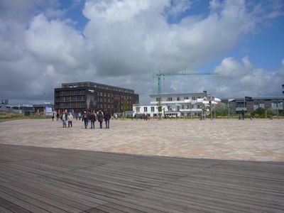 Blick zum StrandGut-Resort und der Fernsicht