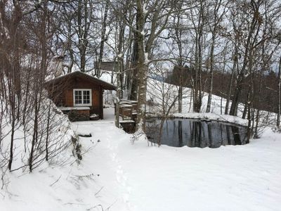 Teichhaus am hofeigenen Fischteich