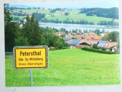 Das Dorf Petersthal am Rottachsee